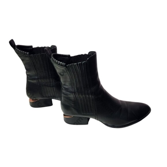 Black Alexander Wang  Leather Ankle Boots - Picture 1 of 14